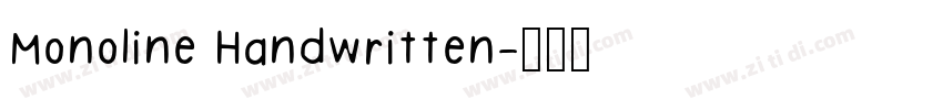Monoline Handwritten字体转换